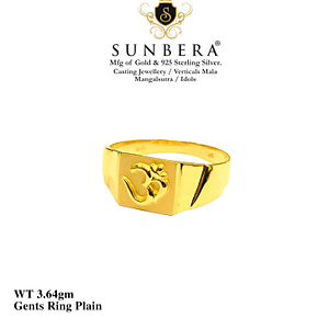 Adorable Gold Ring With Om Desgin No. 3