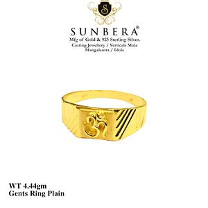 Adorable Gold Ring With Om Desgin No. 2