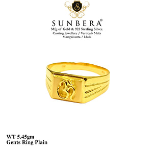 Adorable Gold Ring With Om Desgin No. 12