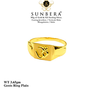 Adorable Gold Ring With Om Desgin No. 11