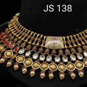 Unique Designed Beautiful Gold Necklace with earring For women