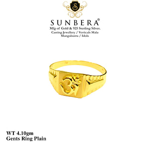 Adorable Gold Ring With Om Desgin No. 9
