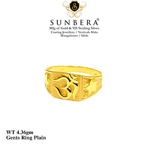 Adorable Gold Ring With Om Desgin No. 4