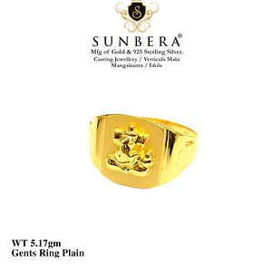 Adorable Gold Ring With Ganesha Desgin No. 2
