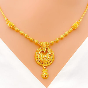 Posh Beaded Chand Necklace Set