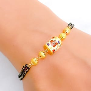 Elegant Meenakari Dual Chain Bracelet