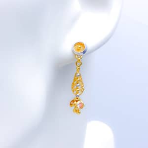 Trendy TwoTone Netted Earrings