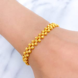 Elegant Striped Ball Bracelet