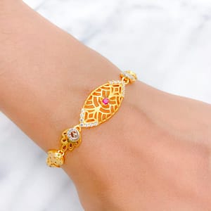 Jazzy TwoTone CZ Bracelet