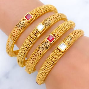 Oxidized Leaf Bangles