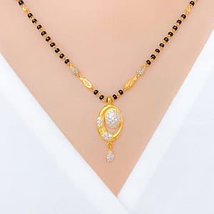 Asymmetrical CZ Mangalsutra