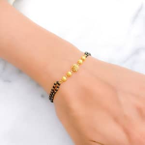 Shimmering TwoChain Orb Bracelet