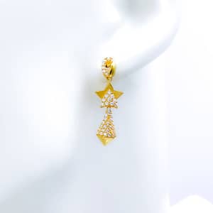 Bright Star Accented CZ Earrings