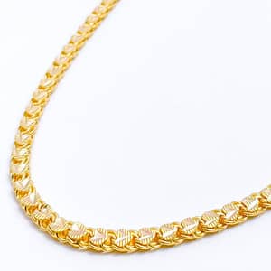 Reflective Heart Link Chain  20″