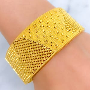 Upscale Studded Heart Bangle