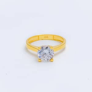 Traditional CZ Stone Ring