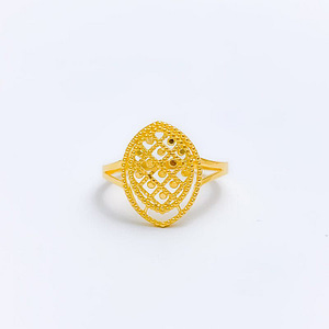 Netted Dotted Marquise Ring