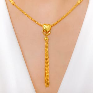 Fabulous Heart & Tassel Necklace Set