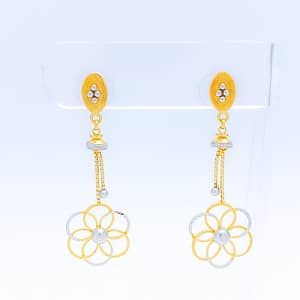 Spiral Flower Hanging Earrings