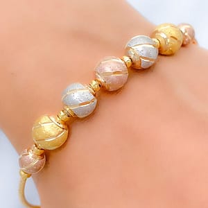 Striped ThreeTone Bangle Bracelet