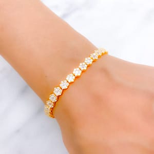 Impressive Floral Cluster CZ Bracelet