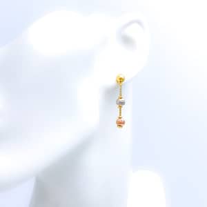 Posh ThreeTone Earrings