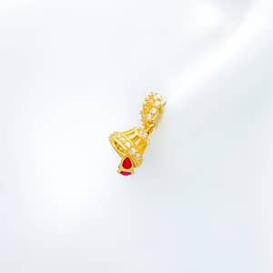 Chic Bell Accented CZ Jhumki