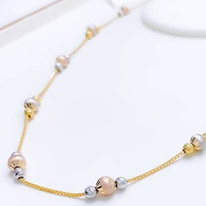 Smooth Finish Alternating Sphere Chain 20″