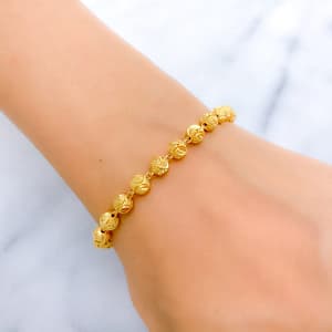 Leaf Accented Orb Bracelet