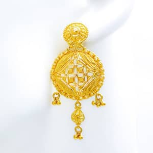 Unique Flower Motif Earrings