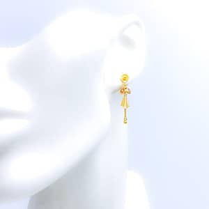 Unique Colored CZ Hanging Earrings