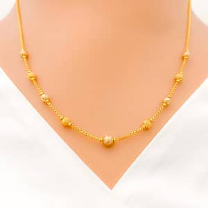 Chic TwoTone Orb Chain  17″