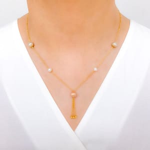 Classy Rose Gold Tassel Necklace