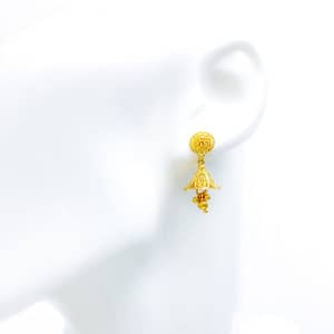 Sleek Flower Top Earrings