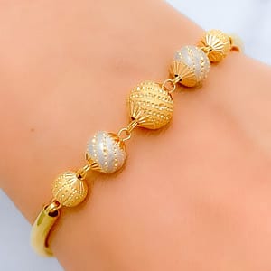 Posh Striped Bangle Bracelet