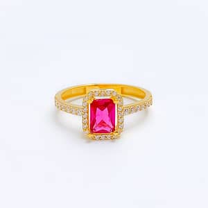 Stunning Fuchsia CZ Ring