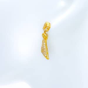 Sparkling Tulip Accented CZ Earrings