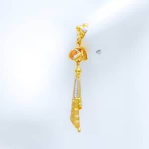 Sleek Asymmetrical CZ Earrings