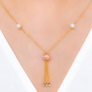 Sparkling Striped Orb Necklace