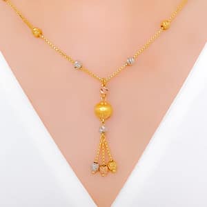 Dainty Beaded Tassel Necklace