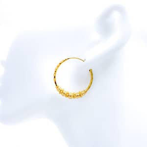 Mod Striped Orb Hoops