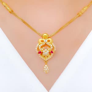 Classy Smooth Finish CZ Necklace