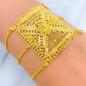 Extravagant Striped Statement Bracelet