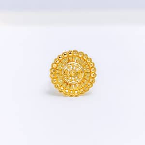 Bright Round Flower Ring