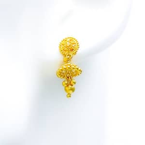 Vibrant Beaded Jhumki Earrings