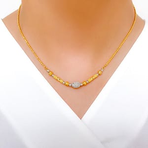 Fancy TwoTone Necklace Set