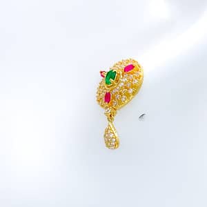 Modest Round CZ Earrings