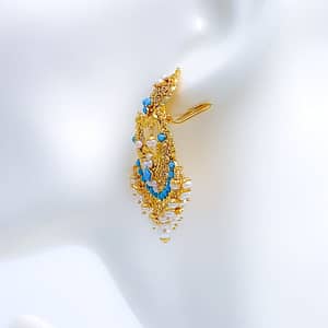 Turquoise Chand Earrings