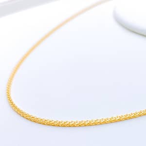 Lightweight Wheat Gold Chain ~  20″
