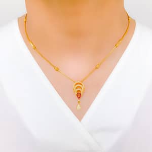 Elevated Pear Drop CZ Necklace